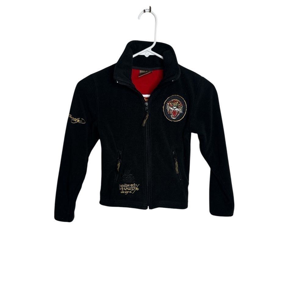 Kids Black Fleece Ed Hardy Jacket size 6 Streetwear 
Vintage